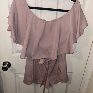 Off-Shoulder Mauve Romper